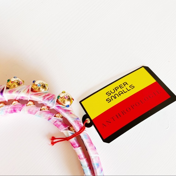 Anthropologie Super Smalls Embellished Headbands Set Mommy & Me Pink Gem Floral - Picture 14 of 16